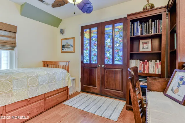 a view of a building from a balcony