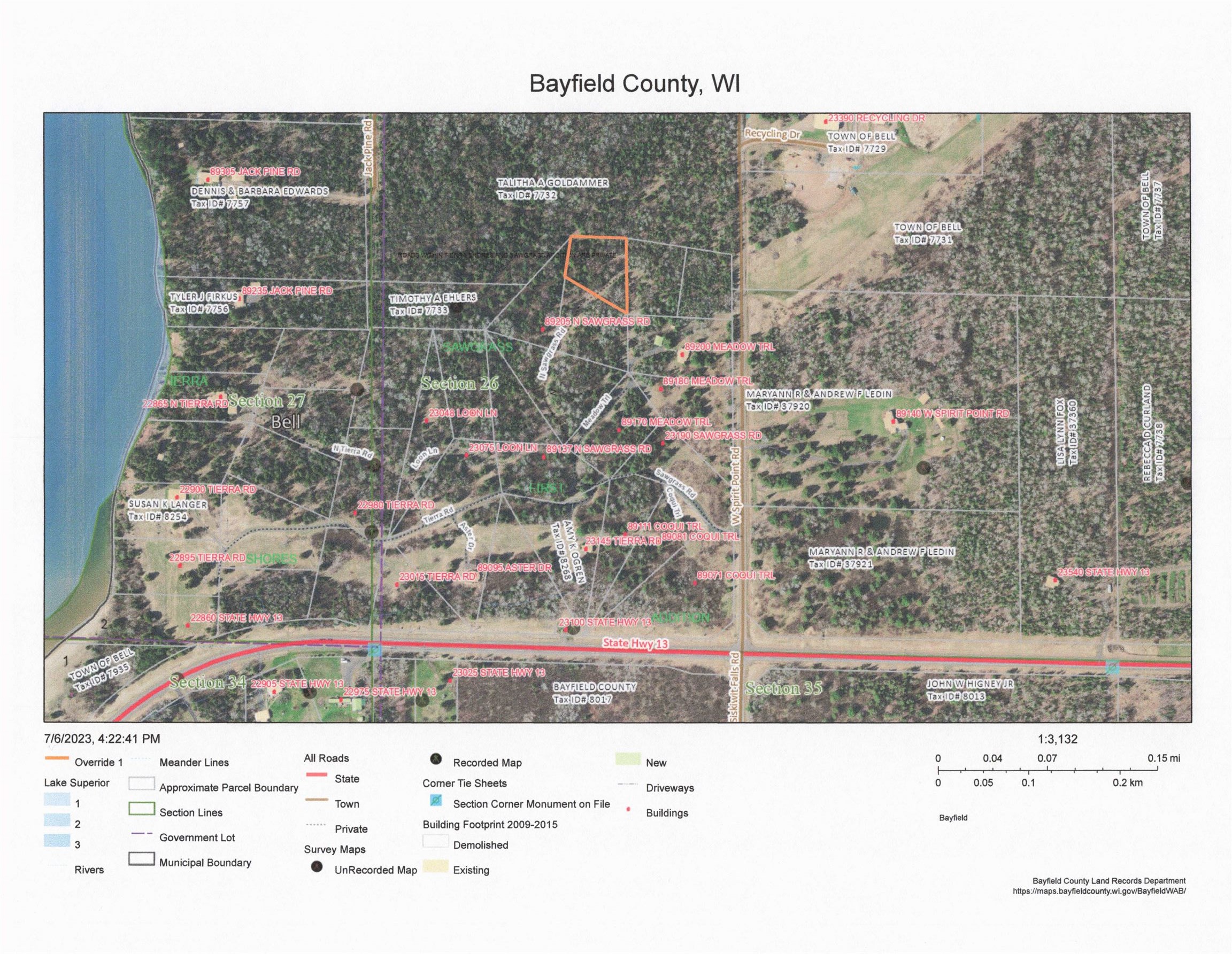 Xxxxx Xxxxx Sawgrass Road Cornucopia, WI 54827 - Photo 4 of 5 Bayfield Co. GIS