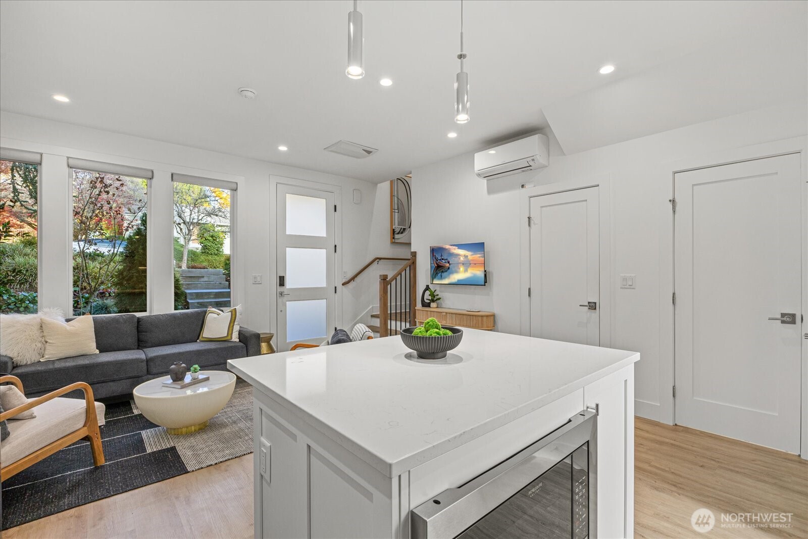 3537 Northeast 93rd Street Seattle, WA 98115 - Photo 6 of 22 a view of kitchen island with furniture and windows