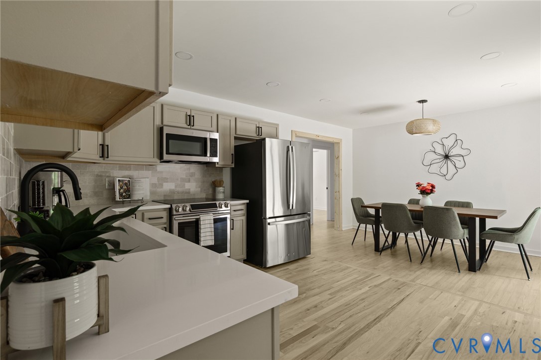 3056 Davis Mill Road Goochland, VA 23063 - Photo 12 of 46 Open-concept kitchen and dining area featuring lig