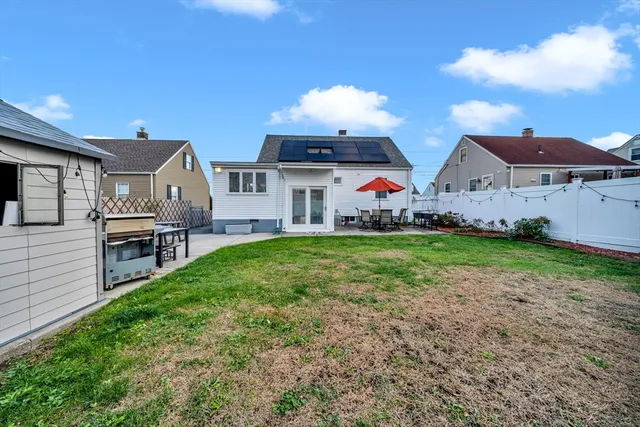 a house view with a garden space
