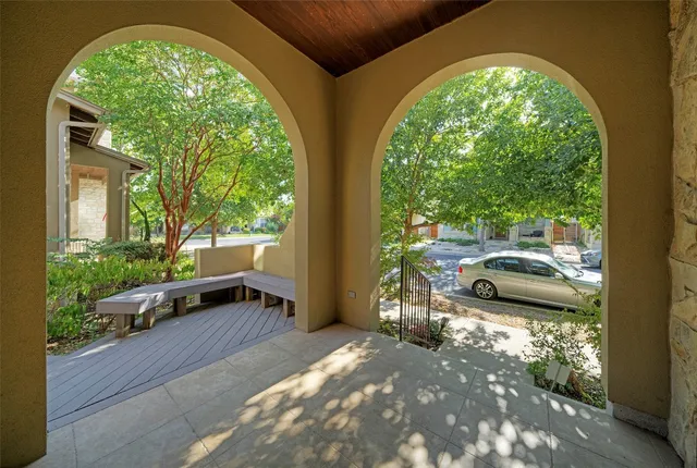 a house view with a outdoor space