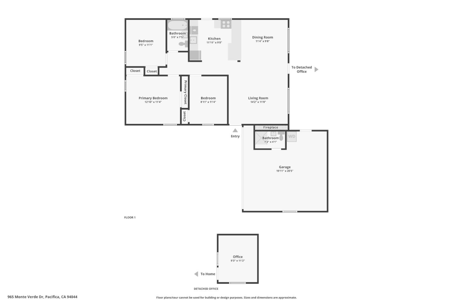 965 Monte Verde Drive Pacifica, CA 94044 - Photo 34 of 34 a picture of floor plan