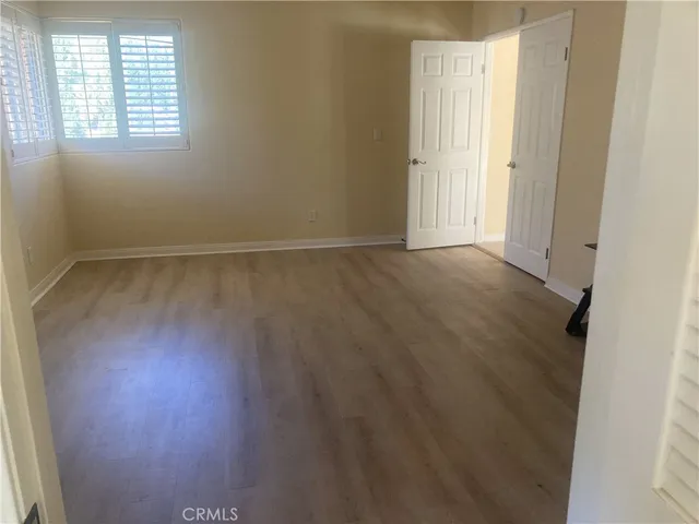 an empty room with a window