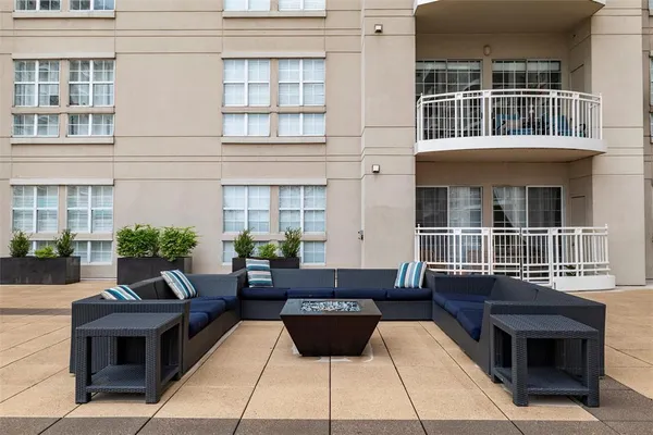 a view of balcony with couch