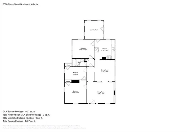 $1,325 | 2390 Cross Street Northwest, Atlanta, GA 30318