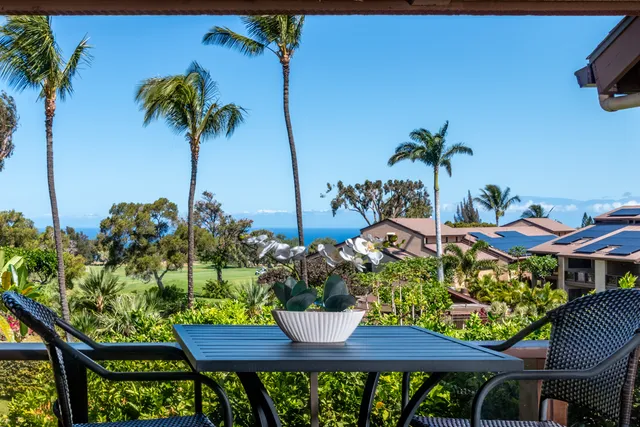 a view of a table and chairs in patio