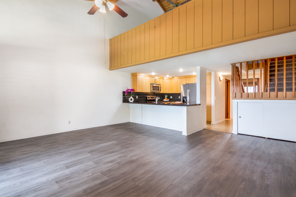 68-3840 Lua Kula Street, Unit D201 Waikoloa, HI 96738 - Photo 9 of 30 a view of a kitchen with a sink and a stove top oven