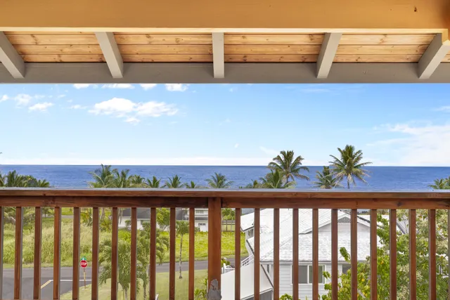 a street view from a balcony