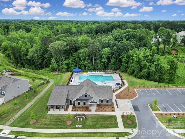 an aerial view of a kitchen