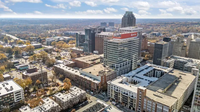 an aerial view of a city