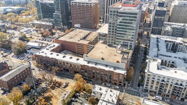 a view of a city with tall buildings