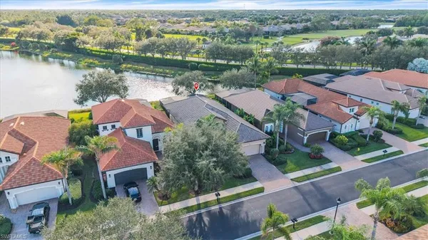 a view of a field with of trees