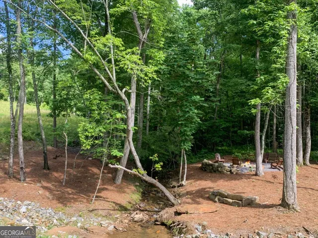 a view of a table and chairs