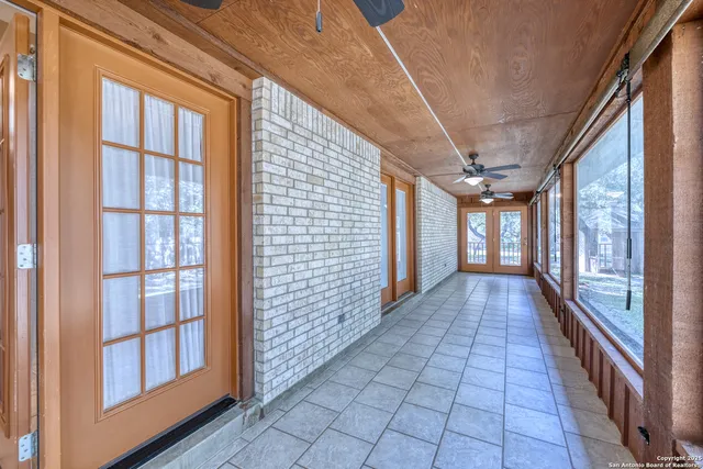 a view of hallway with stairs