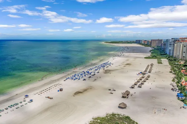 a view of an ocean beach