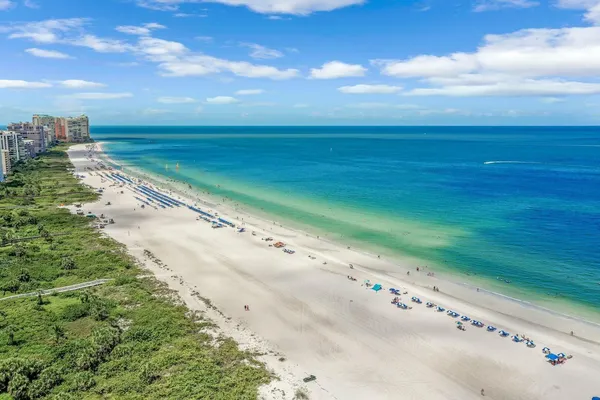 a view of an ocean beach