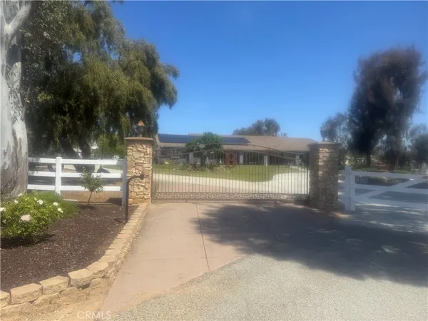 a view of a small yard in front of a house with a yard