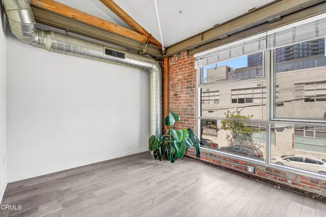a view of a house with an empty room
