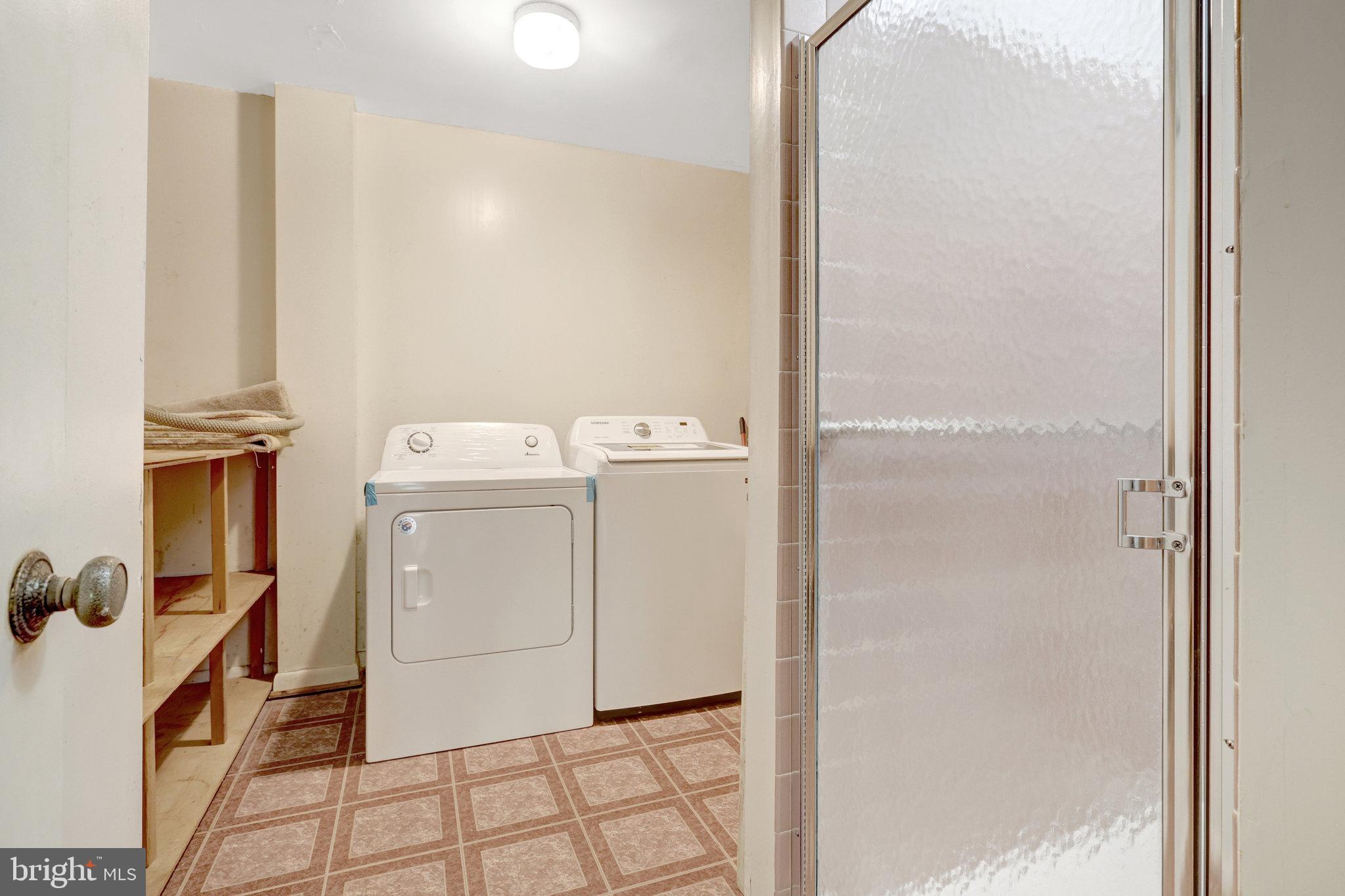 9506 Watts Road Great Falls, VA 22066 - Photo 42 of 55 Lower Level Laundry with shower