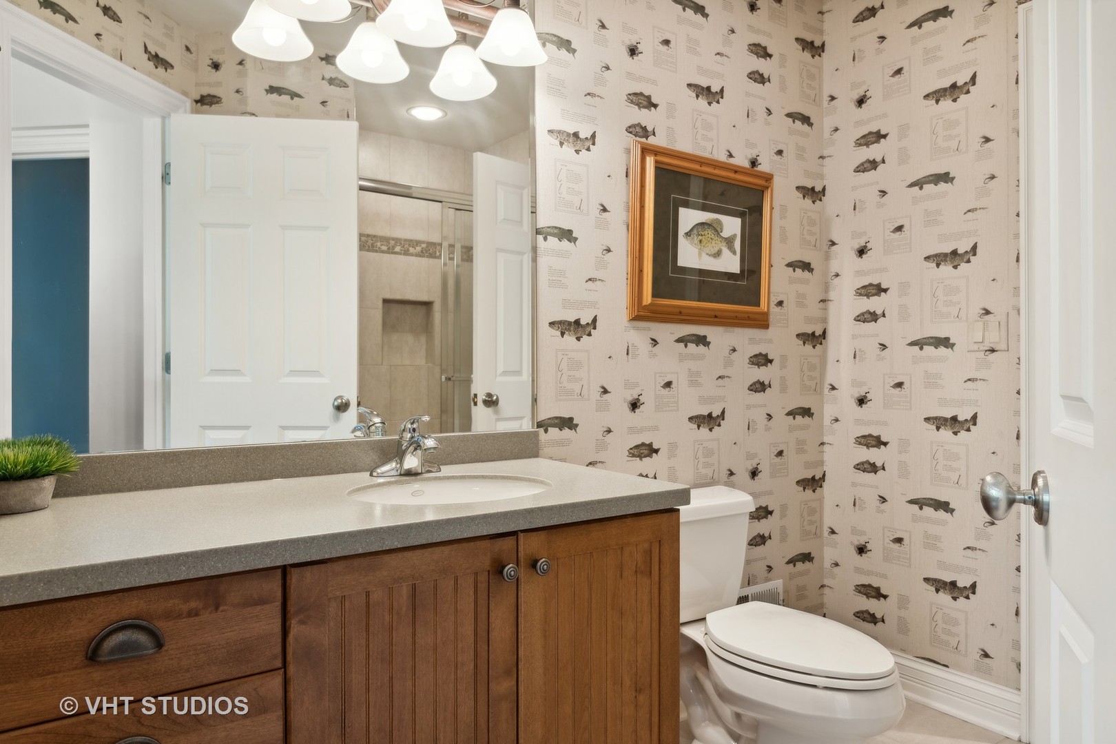 5 Porter School Road Barrington, IL 60010 - Photo 49 of 79 a bathroom with a sink a toilet and shower