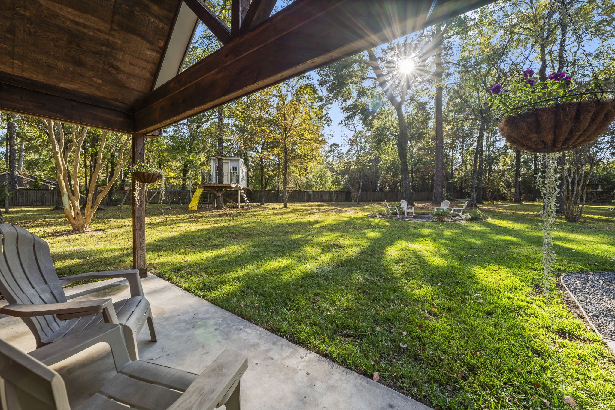 8623 Miller Road Magnolia, TX 77354 - Photo 33 of 44 Covered back patio provides a shaded outdoor space to relax and entertain