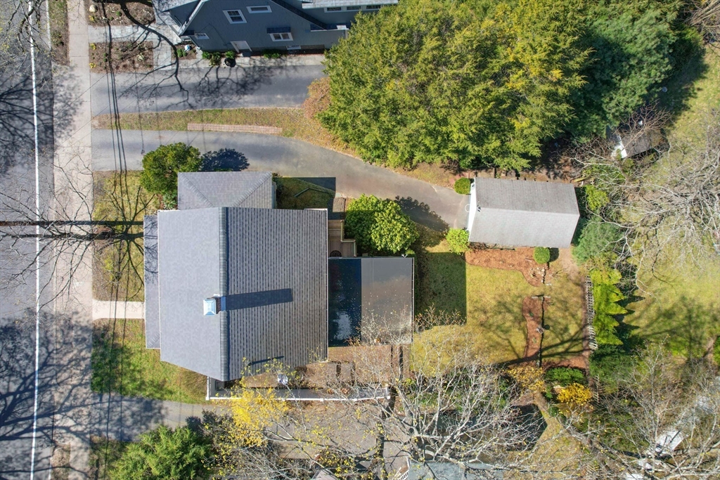71 Woodside Road Winchester, MA 01890 - Photo 37 of 40 aerial view of a house with a yard