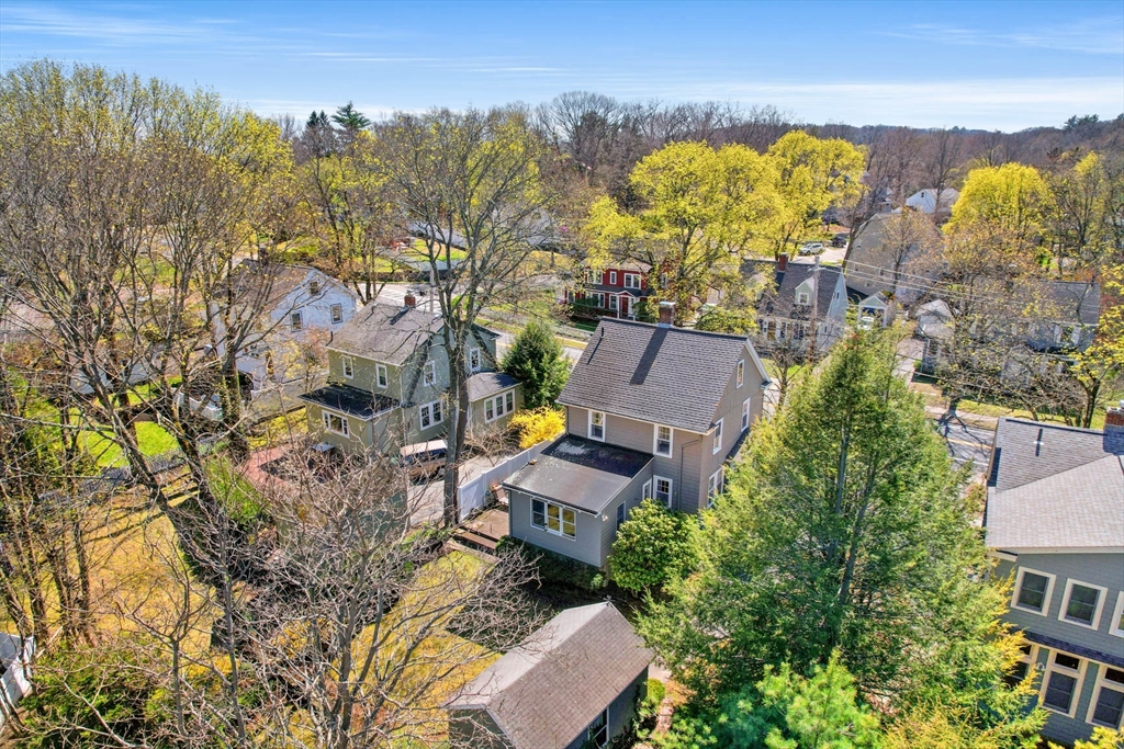 71 Woodside Road Winchester, MA 01890 - Photo 40 of 40 an aerial view of residential houses with outdoor space