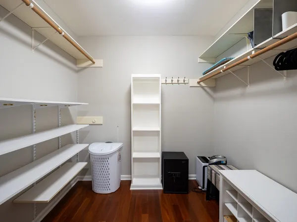 a view of a walk in closet