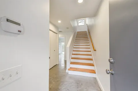 a view of entryway with stairs
