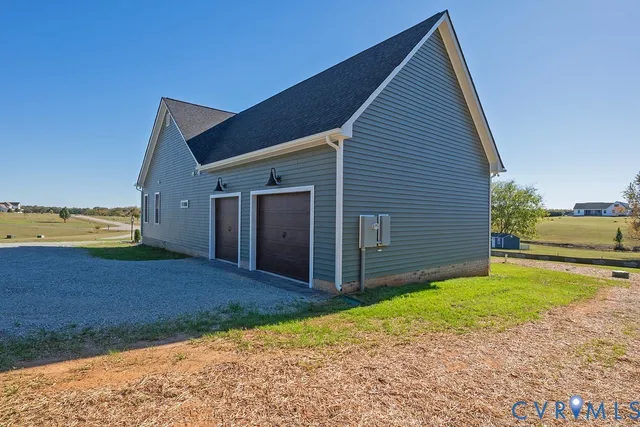a house view with a backyard space