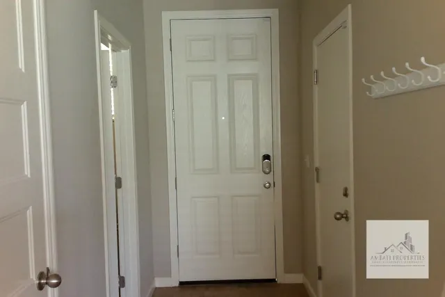 a bathroom with a sink and mirror
