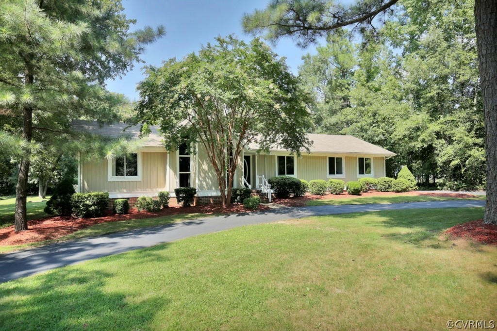 a front view of a house with patio