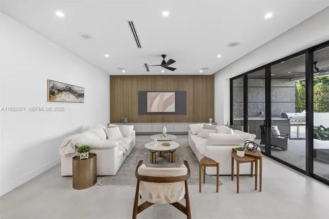 a room with furniture