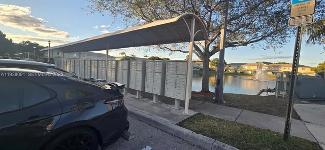 a view of a lake with houses