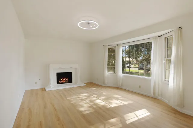 a view of livingroom with chandelier