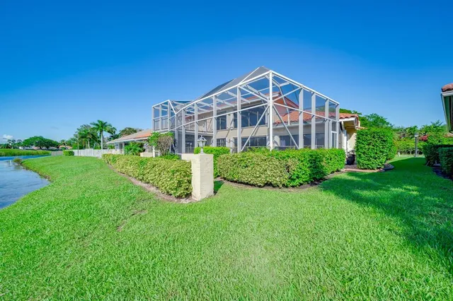 a view of a lake with houses