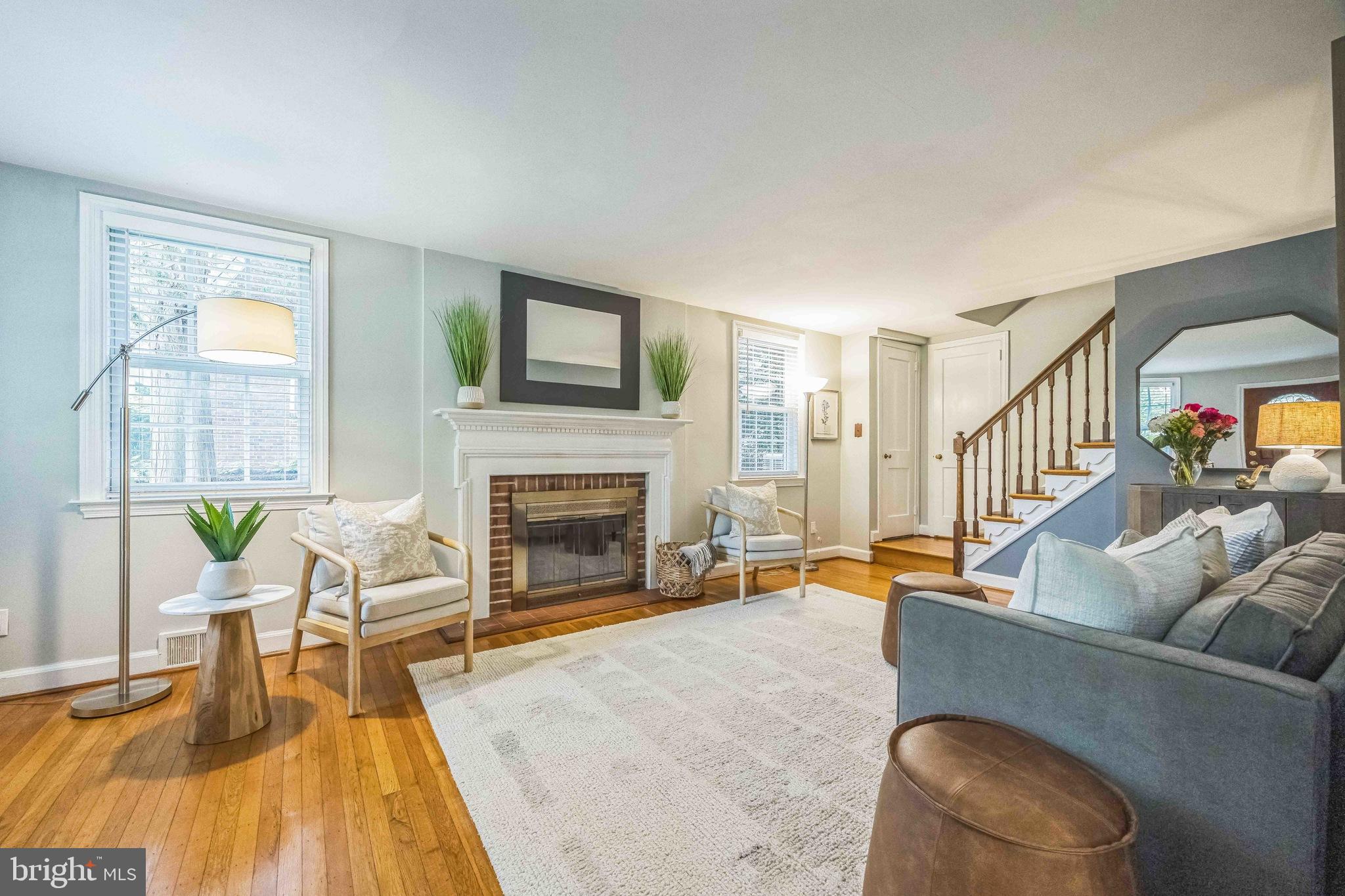 727 Hemlock Road Media, PA 19063 - Photo 6 of 37 a living room with furniture and a fireplace