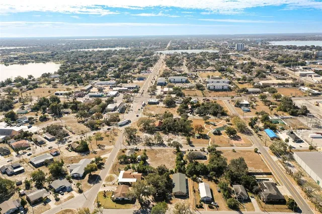 an aerial view of multiple house