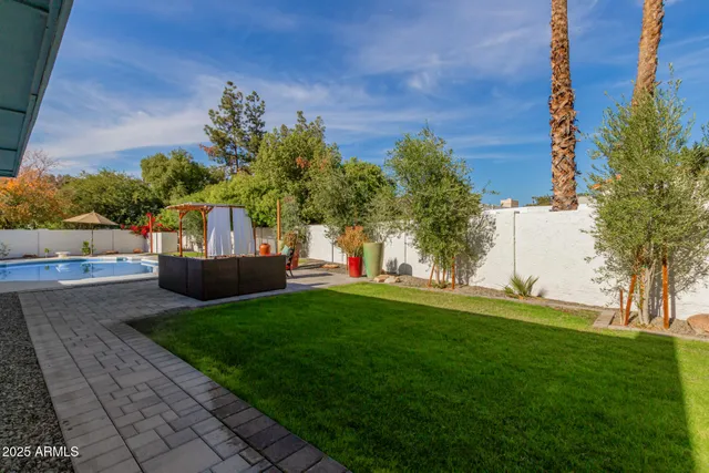 a view of an outdoor space and a yard
