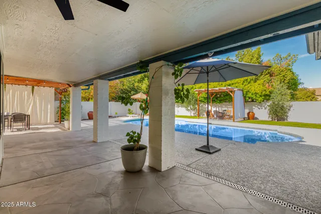 a house view with a garden space