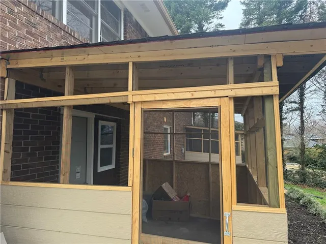 a view of front door