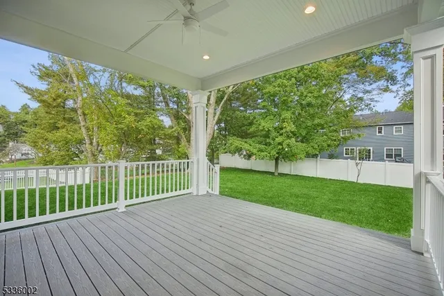 a view of a porch with a yard
