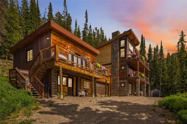 a view of a building with a street