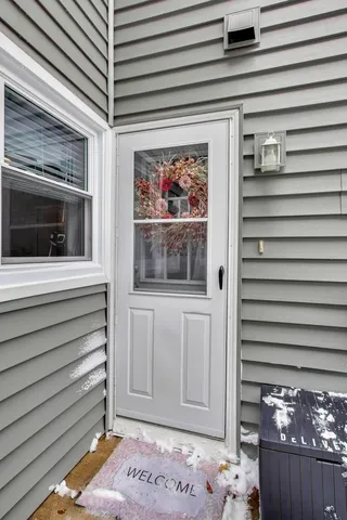 a view of front door of house