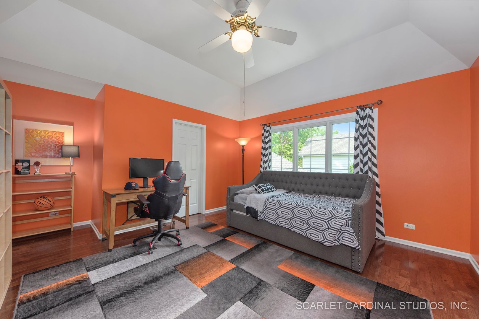 1736 Robert Lane Naperville, IL 60564 - Photo 44 of 82 a bedroom with a bed and a chandelier