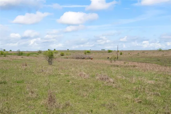a view of a lake with a yard
