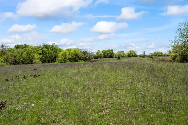 a view of a lake with houses in the back