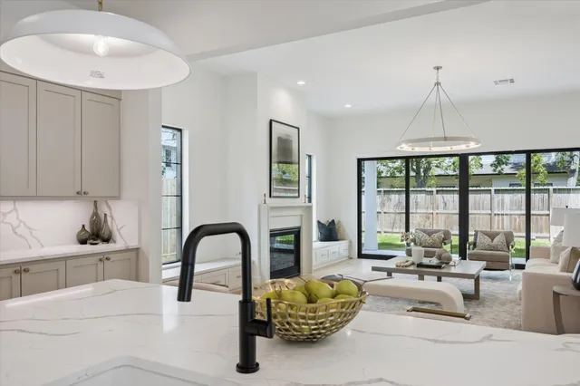 a living room with furniture and window