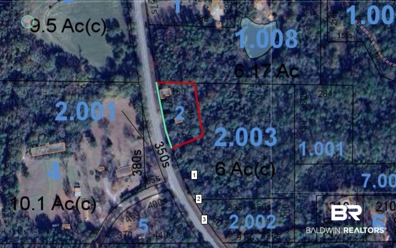 17606 Highway 41 Brewton, AL 36426 - Photo 13 of 13 Map of property location featuring property boundaries highlighted